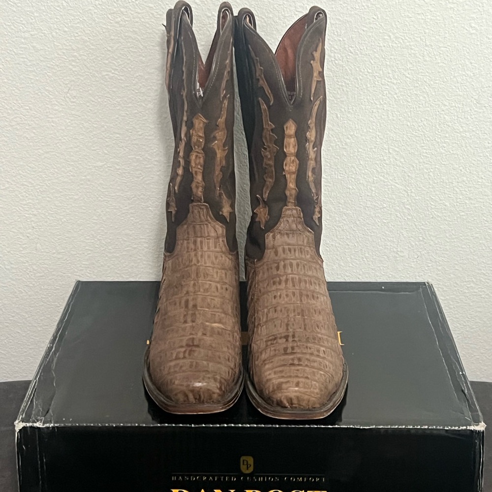Dan Post Brown Cowboy Western Boots Classic Design